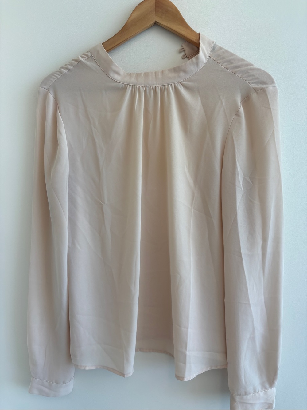 Forever 21 Soft Beige Long Sleeve Blouse